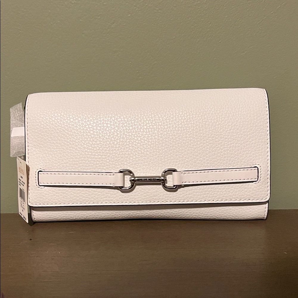 Michael Kors Pebbled Leather Large Wallet on Chain